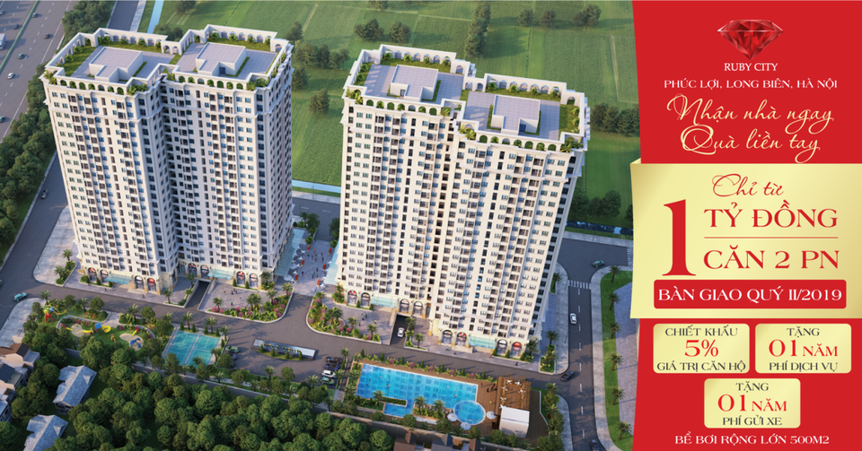Chỉ từ 1 tỷ đồng sở hữu căn hộ 2 phòng ngủ trung tâm Long Biên - 1 Chỉ từ 1 tỷ đồng sở hữu căn hộ 2 phòng ngủ trung tâm Long Biên - 1