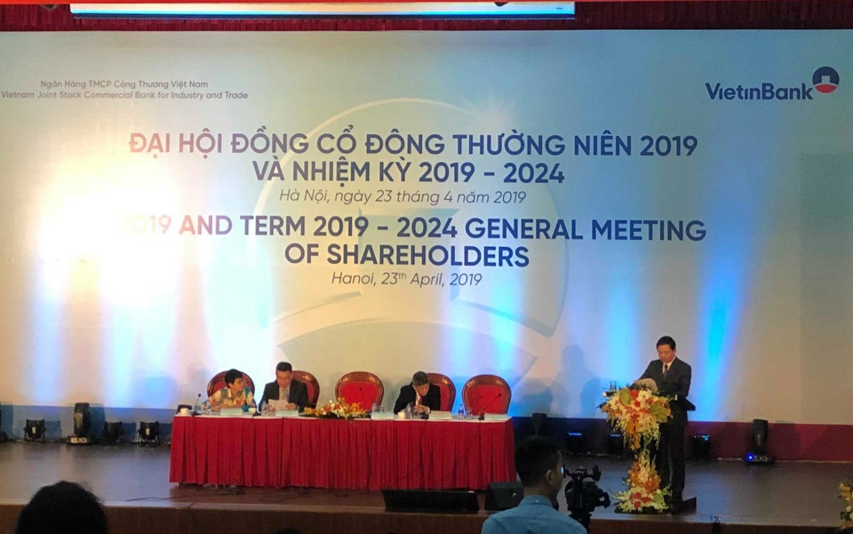 ĐHCĐ VietinBank: Buộc phải tăng vốn ngay năm nay mới đáp ứng được nhu cầu tăng trưởng - 1 ĐHCĐ VietinBank: Buộc phải tăng vốn ngay năm nay mới đáp ứng được nhu cầu tăng trưởng - 1