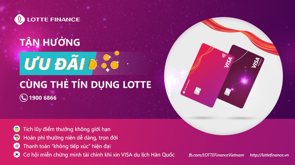 LOTTE Finance ra mắt thẻ tín dụng hoàn phí thường niên trọn đời - 1 LOTTE Finance ra mắt thẻ tín dụng hoàn phí thường niên trọn đời - 1