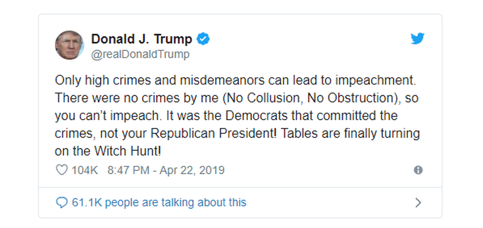 Tổng thống Trump: Quốc hội không thể luận tội tôi - 2 Tổng thống Trump: Quốc hội không thể luận tội tôi - 2