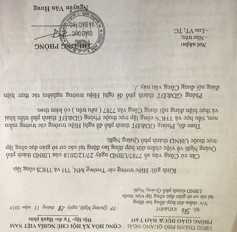 Quảng Ngãi: Sẽ đề nghị kho bạc cho thanh toán lương đối với giáo viên hợp đồng - 1 Quảng Ngãi: Sẽ đề nghị kho bạc cho thanh toán lương đối với giáo viên hợp đồng - 1