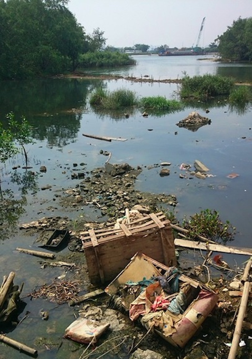 Xuất hiện dòng nước đen ngòm, bốc mùi hôi thối trên sông Hàn - 4 Xuất hiện dòng nước đen ngòm, bốc mùi hôi thối trên sông Hàn - 4