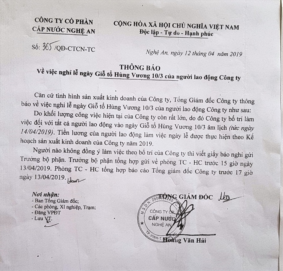 Công đoàn vào cuộc vụ người lao động “sốc” vì buộc phải làm việc ngày lễ - 2 Công đoàn vào cuộc vụ người lao động “sốc” vì buộc phải làm việc ngày lễ - 2