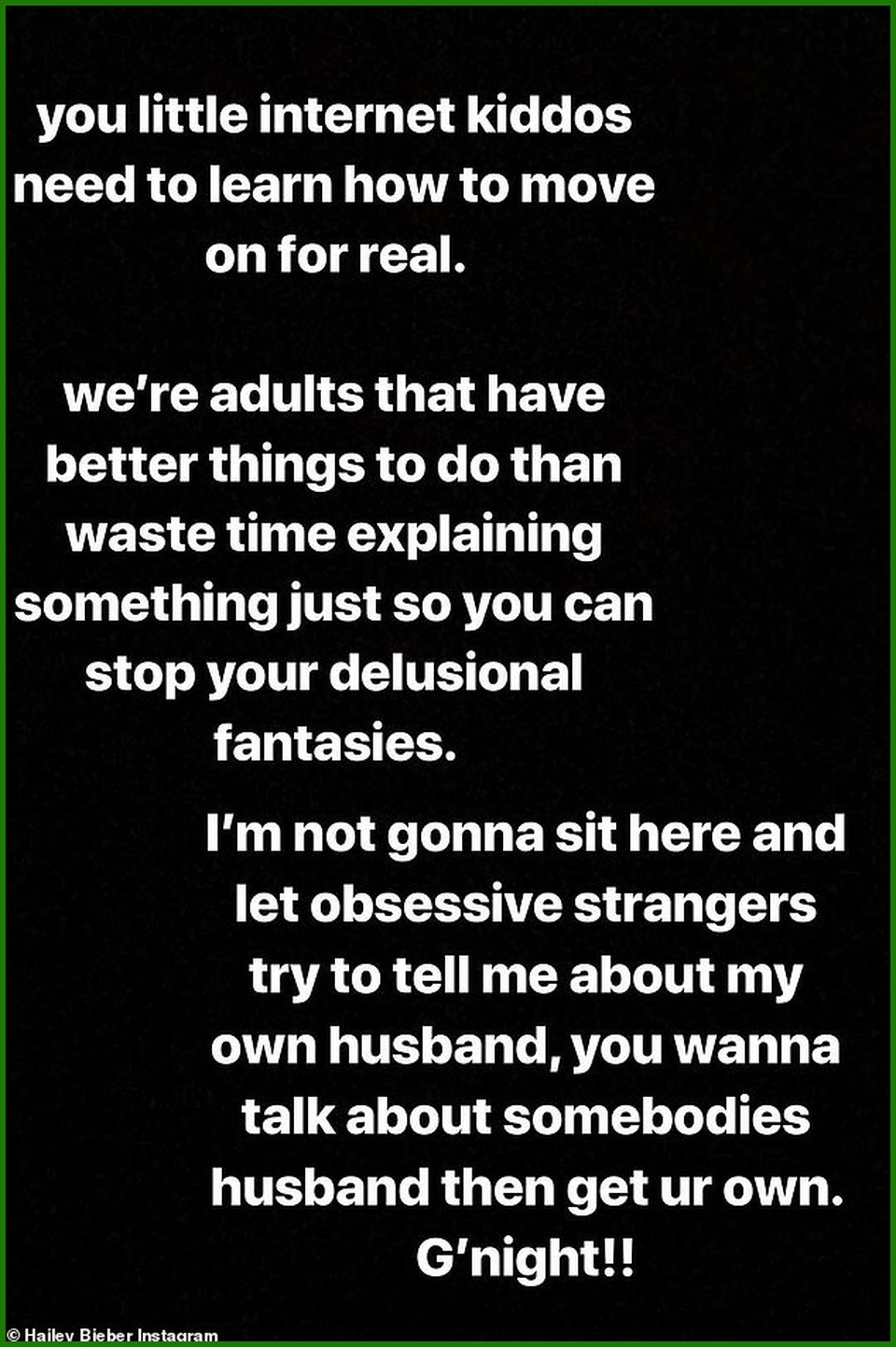 Vợ Justin Bieber sợ hãi trước sự độc ác trên mạng xã hội - 4 Vợ Justin Bieber sợ hãi trước sự độc ác trên mạng xã hội - 4