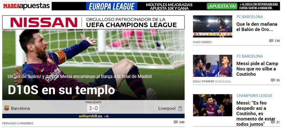 Báo chí thế giới ngả mũ trước “thiên tài” Lionel Messi - 1