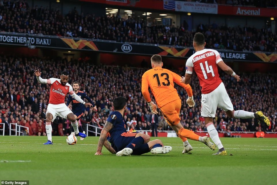 Arsenal 3-1 Valencia: Cú đúp của Lacazette - 5 Arsenal 3-1 Valencia: Cú đúp của Lacazette - 5