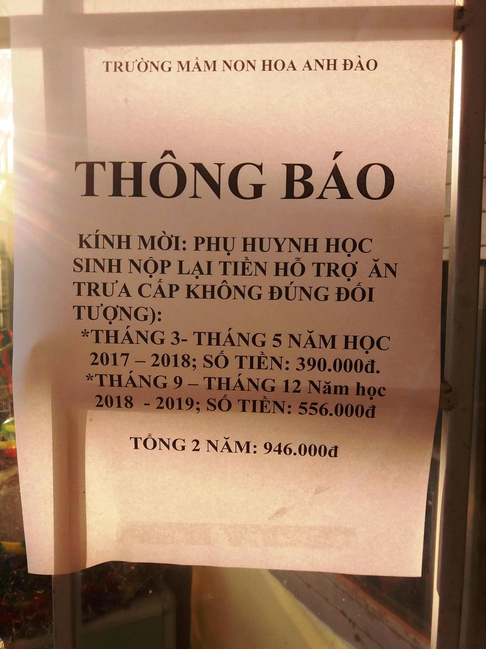 Nhiều trường mẫu giáo chi sai đối tượng tiền ăn trưa, vất vả trong việc thu hồi - 1 Nhiều trường mẫu giáo chi sai đối tượng tiền ăn trưa, vất vả trong việc thu hồi - 1