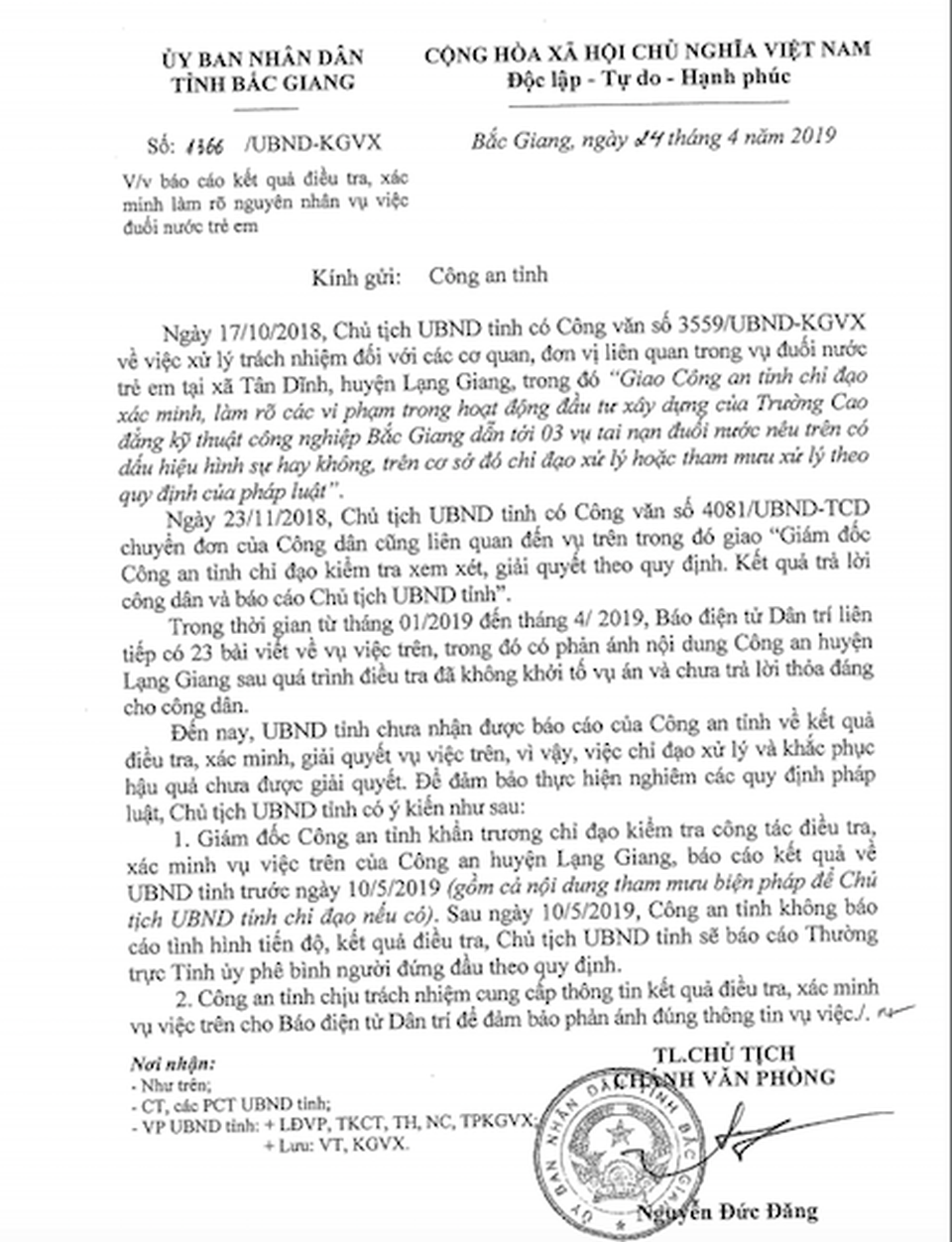 3 cháu bé chết oan vẫn không khởi tố, Chủ tịch tỉnh Bắc Giang lần thứ 3 phải yêu cầu gì? - 1 3 cháu bé chết oan vẫn không khởi tố, Chủ tịch tỉnh Bắc Giang lần thứ 3 phải yêu cầu gì? - 1