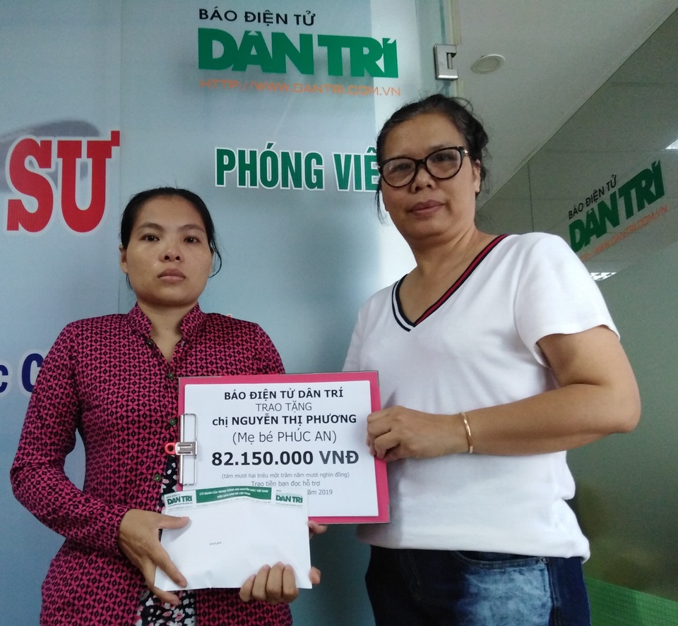 Bạn đọc Dân trí giúp bé Phúc An hơn 82 triệu đồng - 1 Bạn đọc Dân trí giúp bé Phúc An hơn 82 triệu đồng - 1