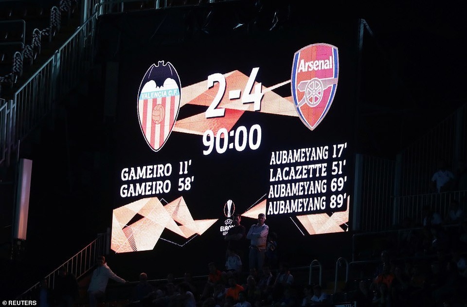 Valencia 2-4 Arsenal: Cú hattrick của Aubameyang - 23 Valencia 2-4 Arsenal: Cú hattrick của Aubameyang - 23