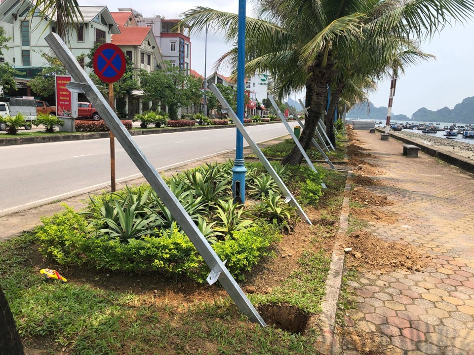 Con đường ngắm vịnh Hạ Long bất ngờ bị quây kín bằng tôn - 1