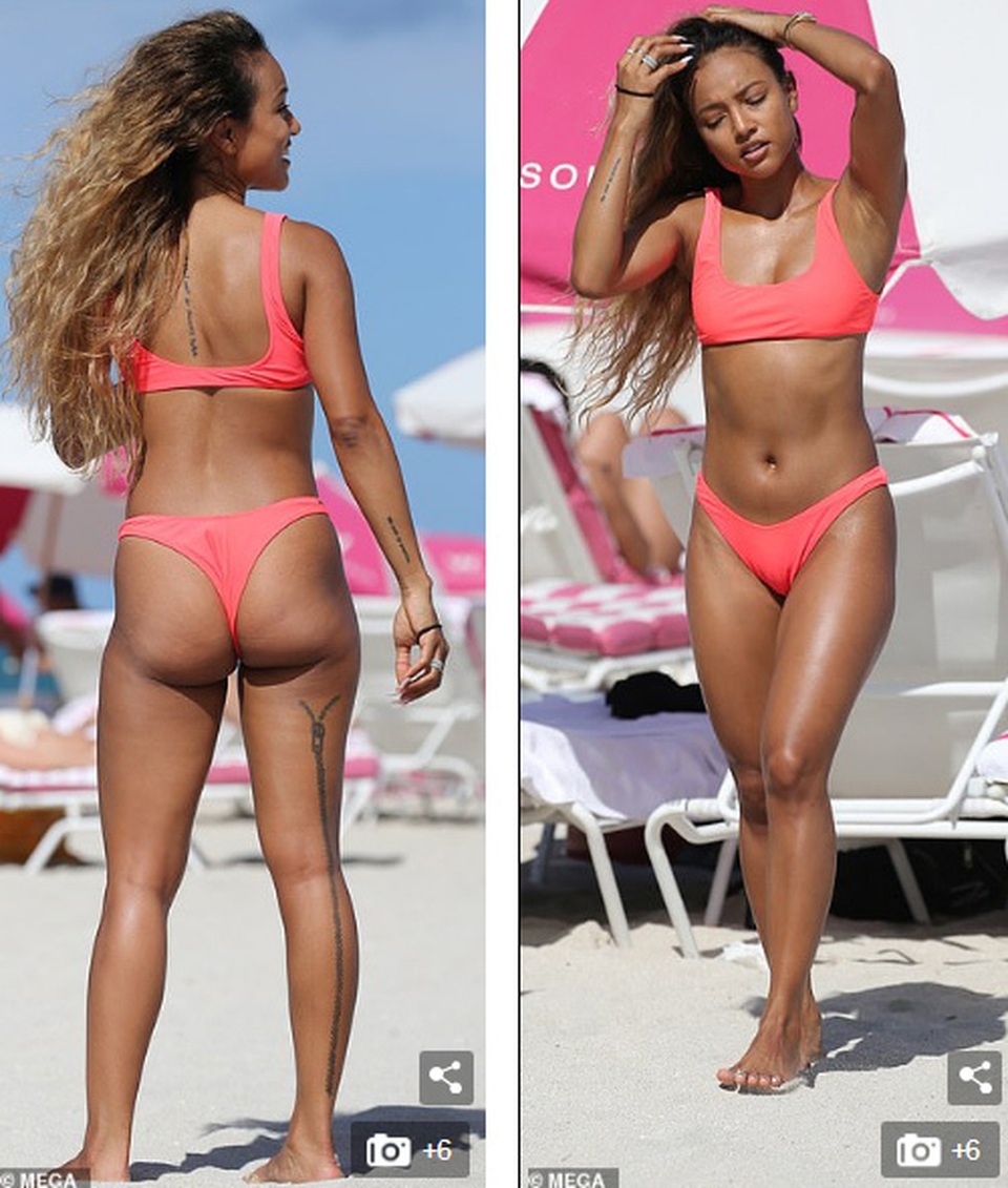 Người đẹp gốc Việt Karrueche Tran bốc lửa trên biển - 3 Người đẹp gốc Việt Karrueche Tran bốc lửa trên biển - 3