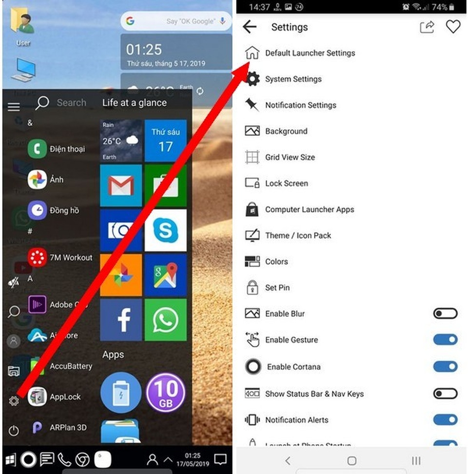 Mẹo hay giúp “lột xác” smartphone thành máy tính chạy Windows 10 - 10 Mẹo hay giúp “lột xác” smartphone thành máy tính chạy Windows 10 - 10