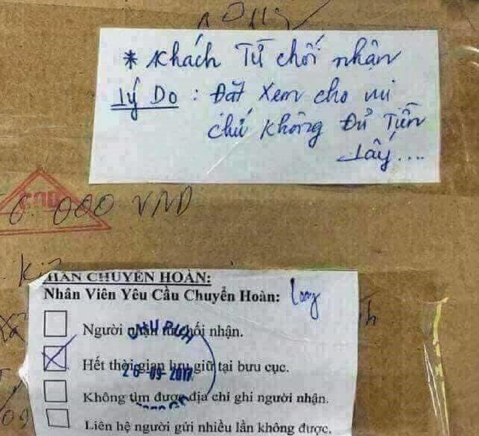 Bi hài những lý do bom hàng khiến shipper không thể ngờ - 3 Bi hài những lý do bom hàng khiến shipper không thể ngờ - 3
