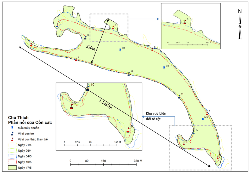 Diễn biến cọc số 4 từ ngày 10-17/5