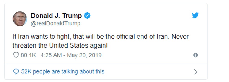 Vùng Vịnh nóng lên từng ngày: Ông Trump lại dọa Iran - 1