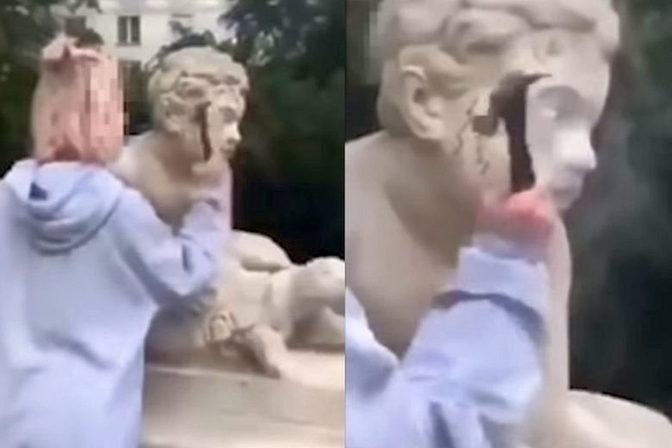Người mẫu 18 tuổi dùng búa đập tượng cổ 200 năm để lên Instagram đăng clip - 1 Người mẫu 18 tuổi dùng búa đập tượng cổ 200 năm để lên Instagram đăng clip - 1