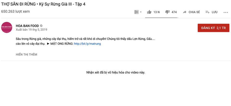 Nhiều kênh Youtube triệu lượt theo dõi tiếp tục bị khóa bình luận, tắt kiếm tiền - 2 Nhiều kênh Youtube triệu lượt theo dõi tiếp tục bị khóa bình luận, tắt kiếm tiền - 2