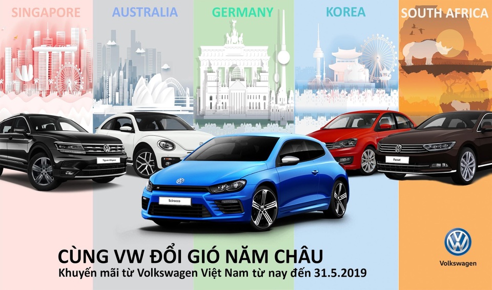 “Cùng VW đổi gió năm châu” là cơ hội hấp dẫn cho các khách hàng để sở hữu chiếc xe ưng ý với giá thành hợp lý và quà tặng khủng. “Cùng VW đổi gió năm châu” là cơ hội hấp dẫn cho các khách hàng để sở hữu chiếc xe ưng ý với giá thành hợp lý và quà tặng khủng.