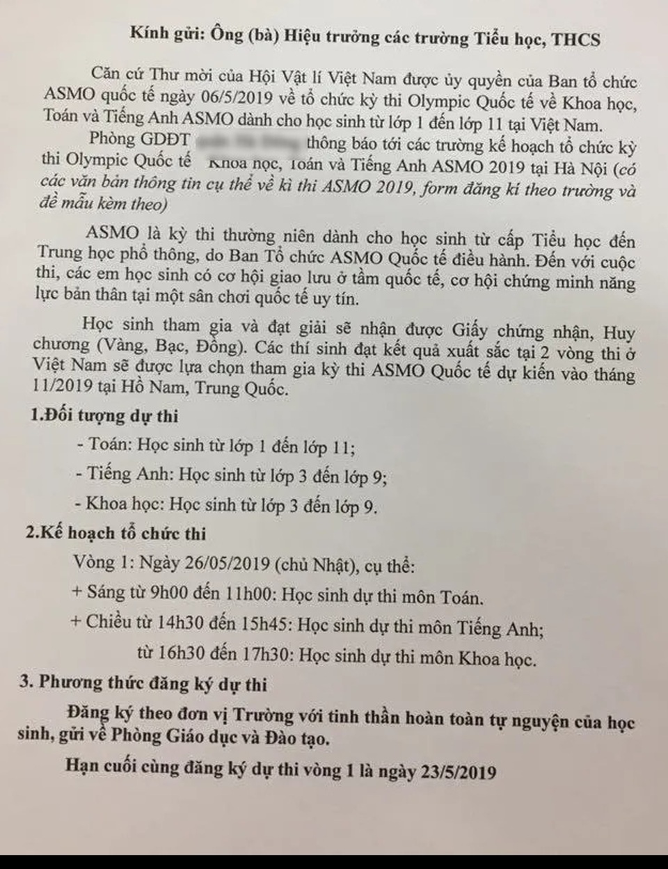 Hà Nội: Phụ huynh tố kỳ thi ASMO được tổ chức cẩu thả, tắc trách - 2 Hà Nội: Phụ huynh tố kỳ thi ASMO được tổ chức cẩu thả, tắc trách - 2