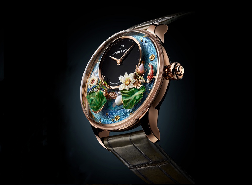 Jaquet Droz đưa bức hoạ động đầm sen lên đồng hồ Magic Lotus Automaton - 1 Jaquet Droz đưa bức hoạ động đầm sen lên đồng hồ Magic Lotus Automaton - 1