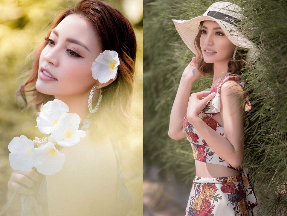 Lý San Nghi khoe lưng trần dạo biển - 1