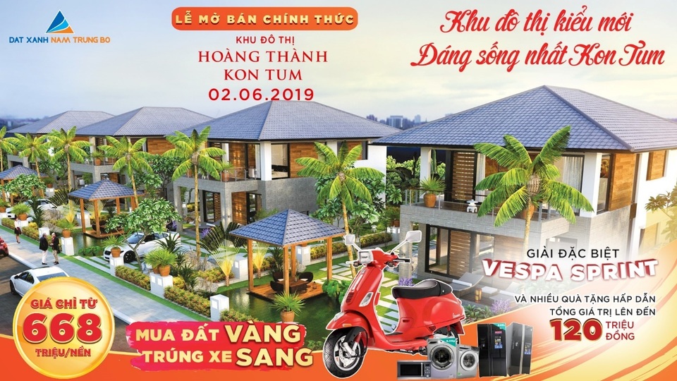 Mở bán chính thức KĐT Hoàng Thành Kon Tum: Tưng bừng quà tặng - 1 Mở bán chính thức KĐT Hoàng Thành Kon Tum: Tưng bừng quà tặng - 1