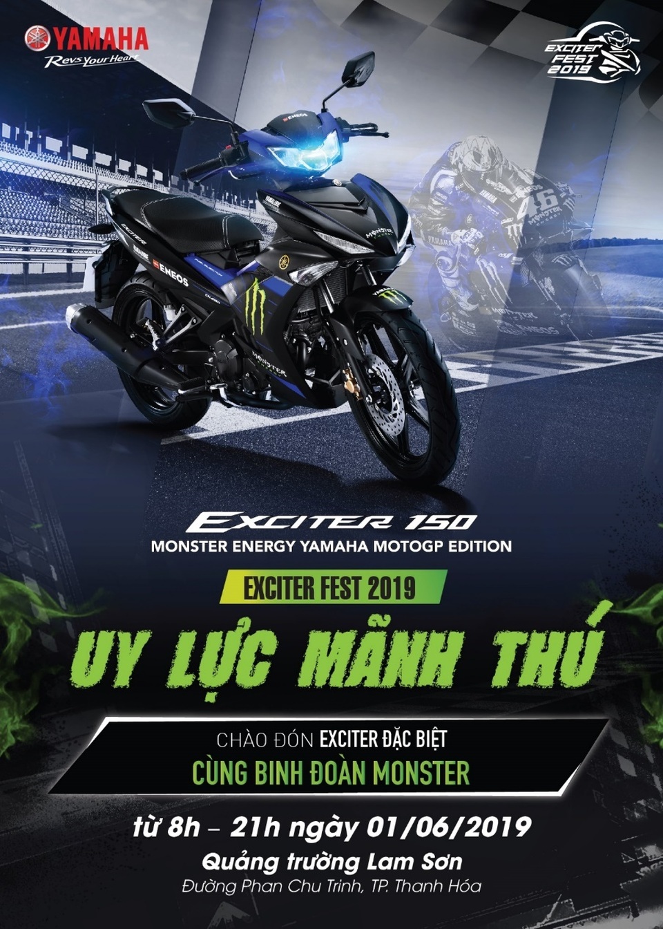 Mãnh thú Exciter 150 Monster Energy sẵn sàng khuấy đảo cộng đồng chơi xe côn tay Thanh Hoá - 1 Mãnh thú Exciter 150 Monster Energy sẵn sàng khuấy đảo cộng đồng chơi xe côn tay Thanh Hoá - 1