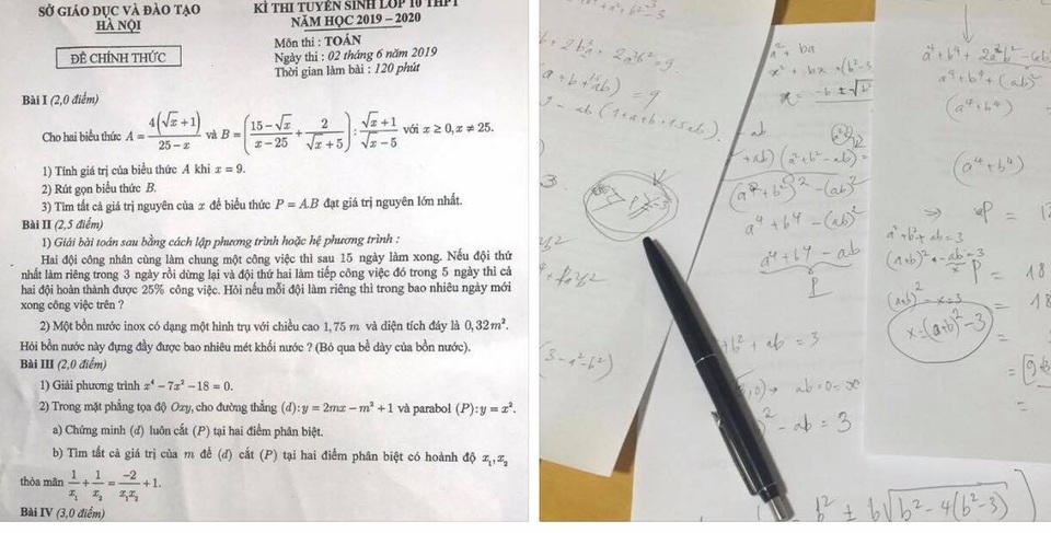 Tuyển sinh lớp 10 Hà Nội: PGS. TS cũng “ù đầu” với câu V đề Toán - 2 Tuyển sinh lớp 10 Hà Nội: PGS. TS cũng “ù đầu” với câu V đề Toán - 2
