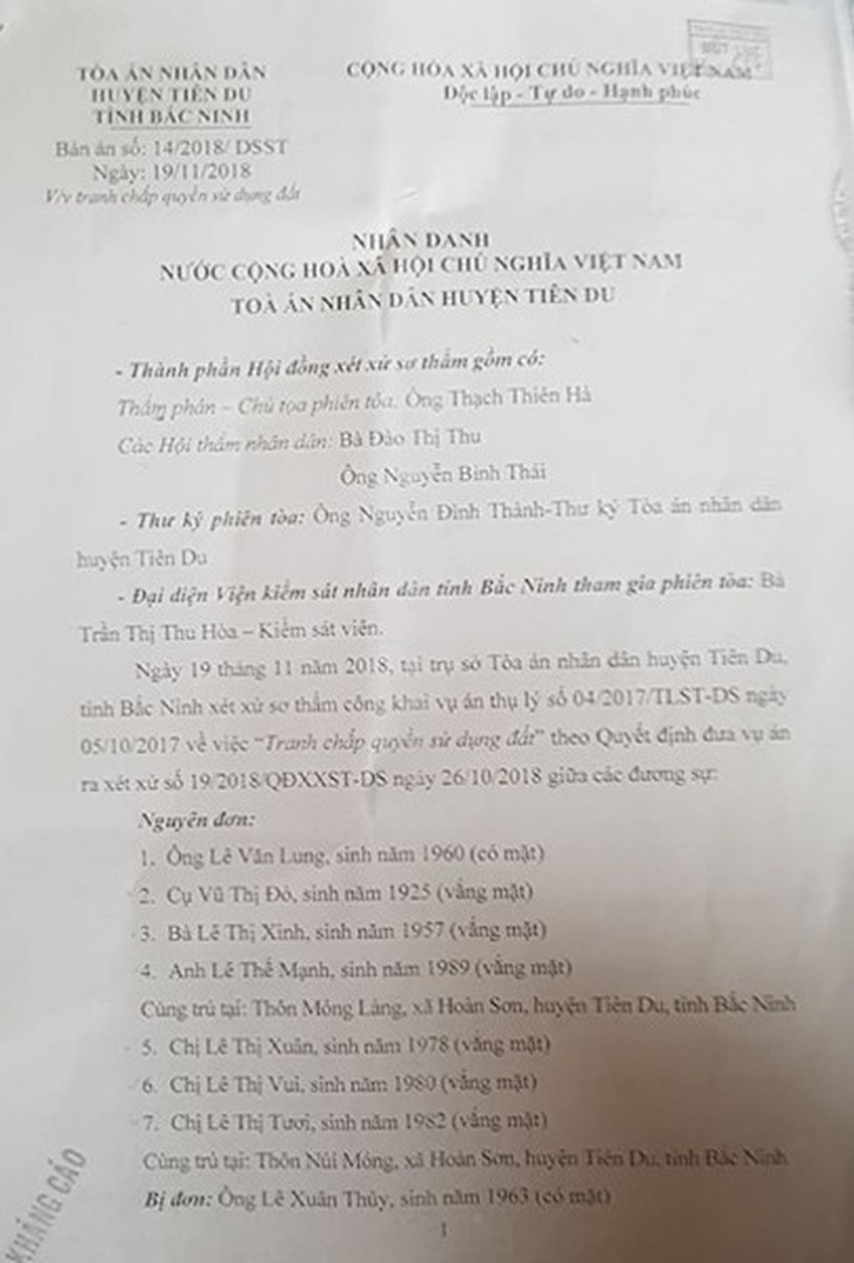 Bắc Ninh: Toà án, chính quyền “vênh” quan điểm, người dân lĩnh đủ! - 6