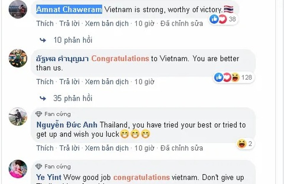 CĐV Đông Nam Á phản ứng ra sao khi tuyển Việt Nam thắng Thái Lan? - 3 CĐV Đông Nam Á phản ứng ra sao khi tuyển Việt Nam thắng Thái Lan? - 3