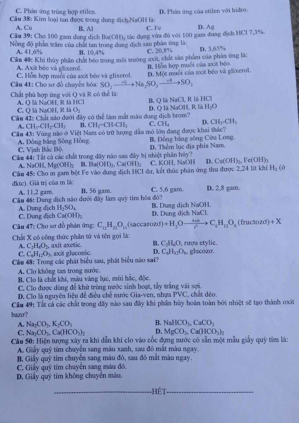 Đáp án gợi ý giải bài thi Tổ hợp vào lớp 10 của Nghệ An năm 2019 - 5 Đáp án gợi ý giải bài thi Tổ hợp vào lớp 10 của Nghệ An năm 2019 - 5
