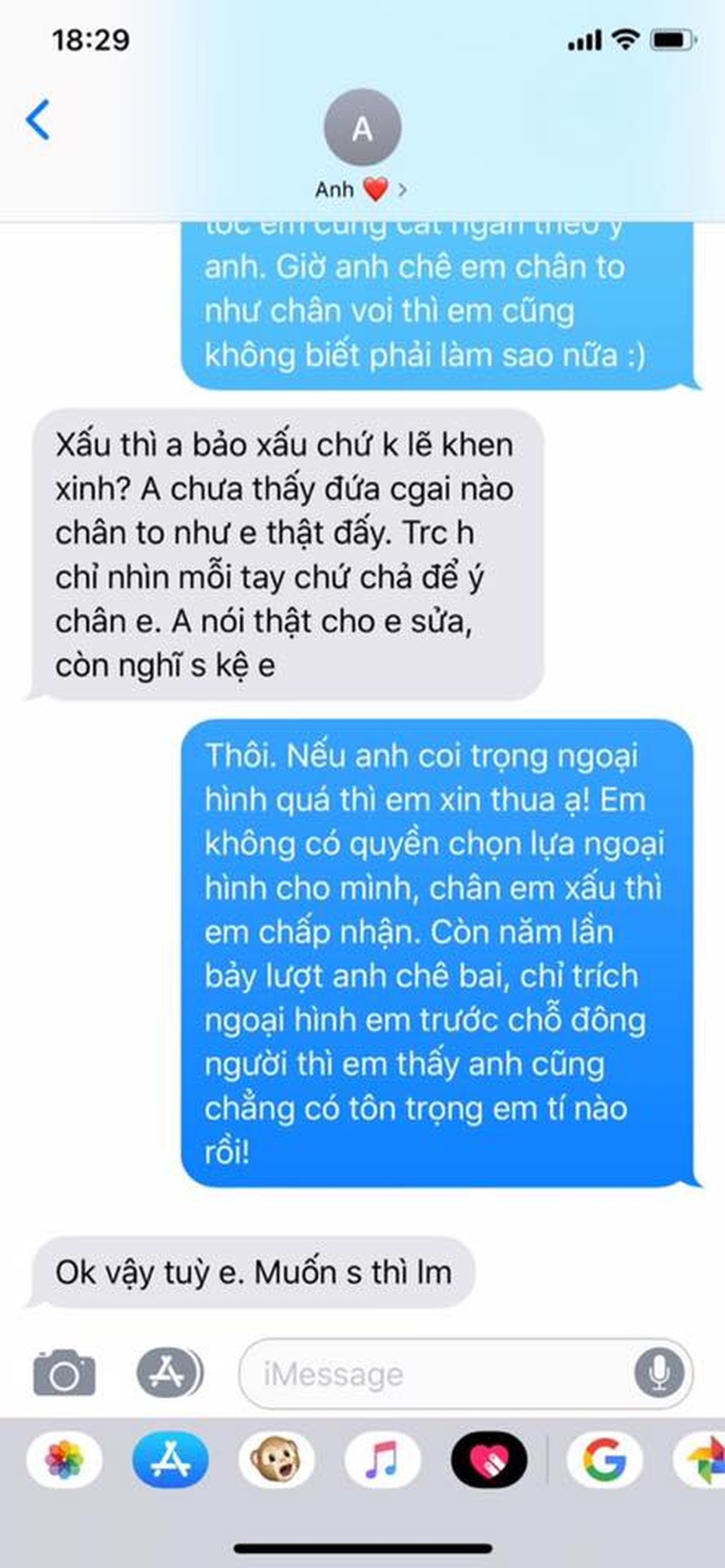 Liên tục chê bạn gái béo, chân to chàng trai nhận ngay kết đắng - 4