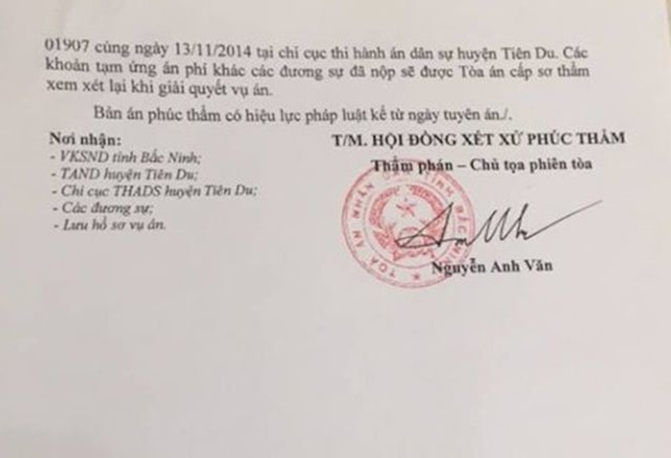 Bắc Ninh: Tòa án, chính quyền vênh quan điểm, người dân nín thở chờ phán quyết - 3 Bắc Ninh: Tòa án, chính quyền vênh quan điểm, người dân nín thở chờ phán quyết - 3