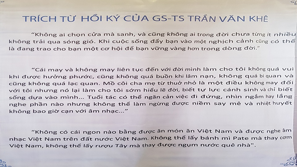 Giản dị và ấm cúng Lễ tưởng niệm 4 năm ngày mất GS.TS Trần Văn Khê - 4 Giản dị và ấm cúng Lễ tưởng niệm 4 năm ngày mất GS.TS Trần Văn Khê - 4