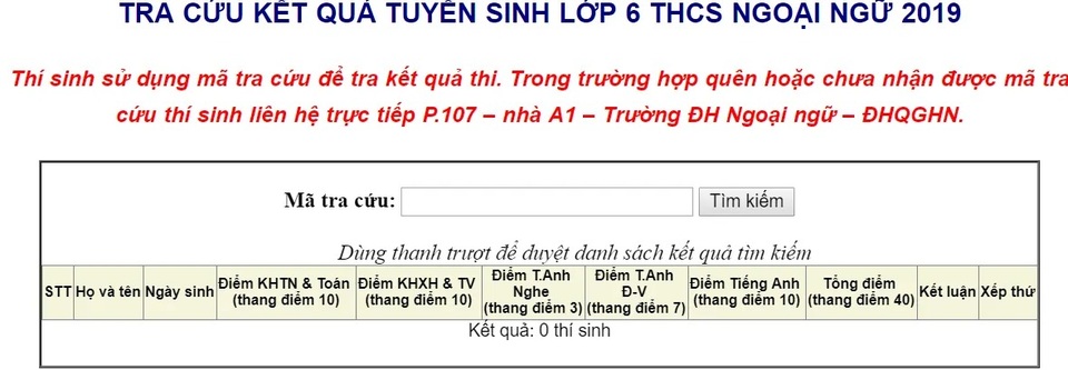 Nóng: Điểm chuẩn Trường THCS Ngoại ngữ Hà Nội - 1 Nóng: Điểm chuẩn Trường THCS Ngoại ngữ Hà Nội - 1