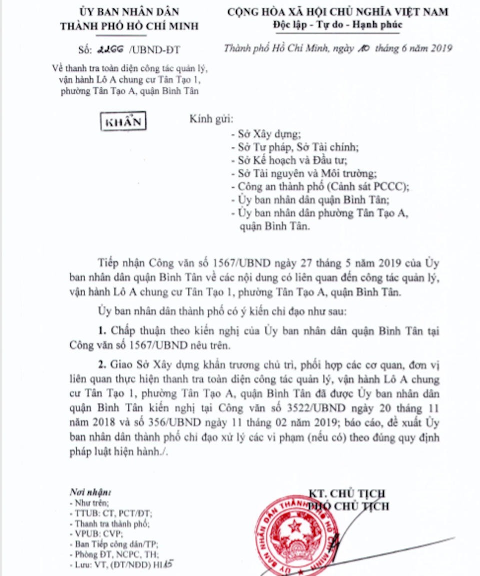 Một chung cư bị chỉ đạo thanh tra toàn diện công tác quản lý, vận hành - 2 Một chung cư bị chỉ đạo thanh tra toàn diện công tác quản lý, vận hành - 2