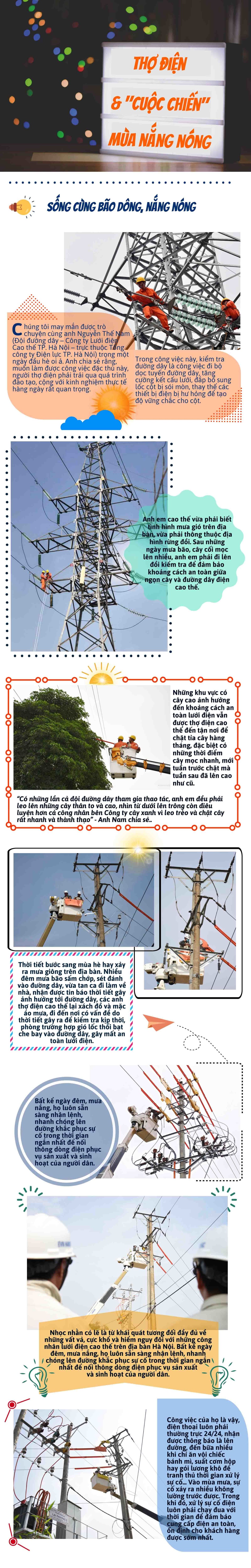 Thợ điện và “cuộc chiến” mùa nắng nóng - 1