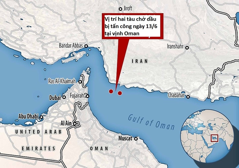“Tố” Tehran tấn công hai tàu dầu, Mỹ đưa thêm tàu chiến tới gần Iran - 3 “Tố” Tehran tấn công hai tàu dầu, Mỹ đưa thêm tàu chiến tới gần Iran - 3