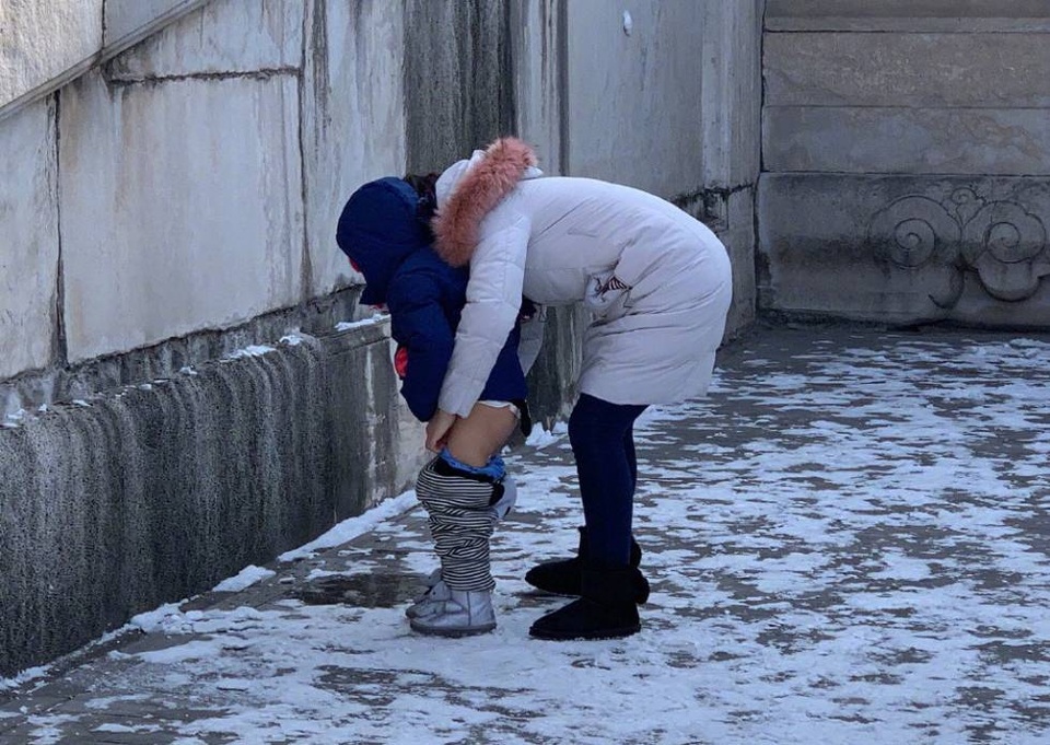 Khách Trung Quốc cho cháu đi đại tiện ngay trên xe bus - 2