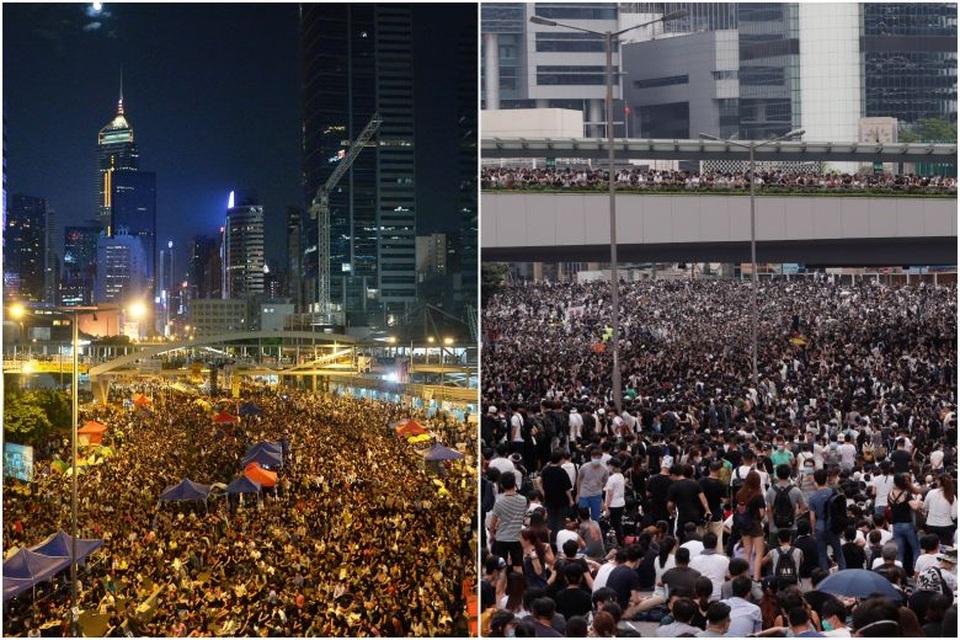 Điểm khác biệt giữa 2 cuộc biểu tình gây chấn động Hong Kong trong 5 năm qua - 1 Điểm khác biệt giữa 2 cuộc biểu tình gây chấn động Hong Kong trong 5 năm qua - 1