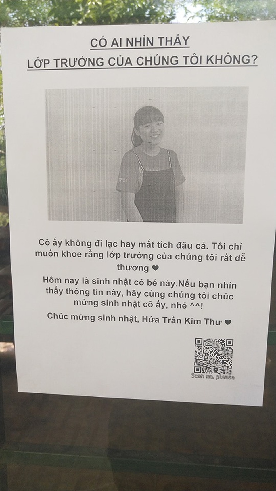 Màn chúc mừng sinh nhật lớp trưởng độc đáo bằng... tờ rơi và QR code - 1 Màn chúc mừng sinh nhật lớp trưởng độc đáo bằng... tờ rơi và QR code - 1