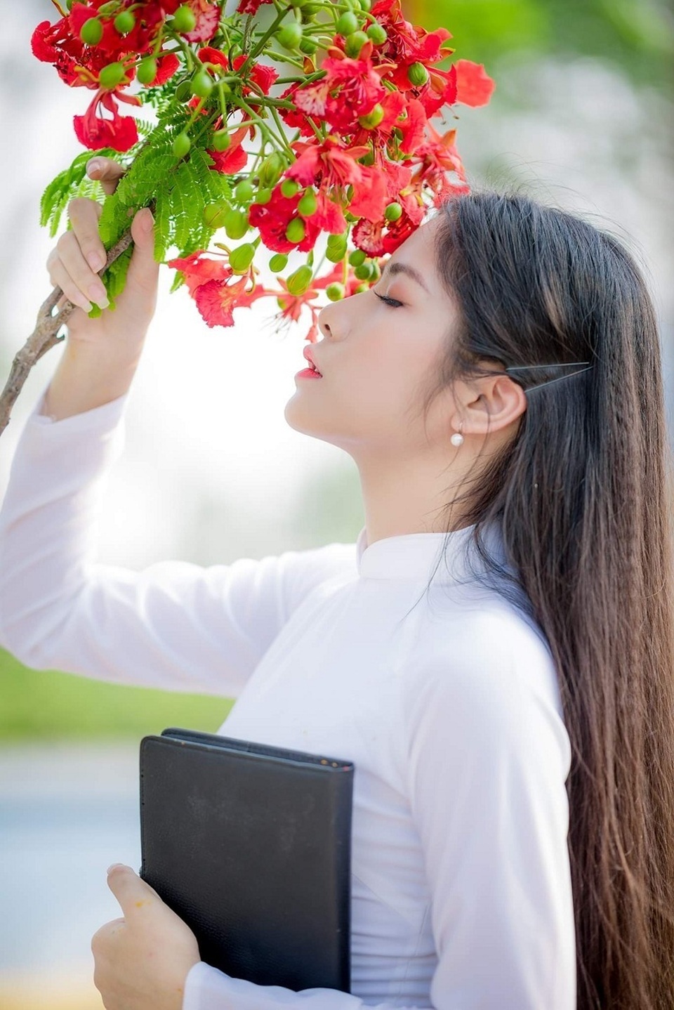 Cô gái có mái tóc dài hơn 1m nhớ về thời học trò ngập hoa phượng vĩ - 4 Cô gái có mái tóc dài hơn 1m nhớ về thời học trò ngập hoa phượng vĩ - 4