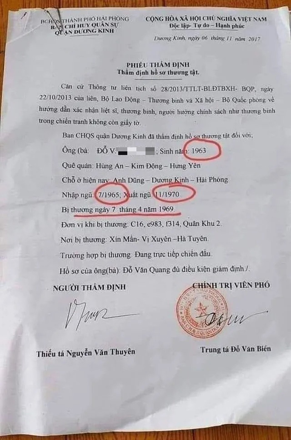 Vụ cựu quân nhân nhập ngũ lúc 2 tuổi: Lỗi đánh máy! - 1 Vụ cựu quân nhân nhập ngũ lúc 2 tuổi: Lỗi đánh máy! - 1