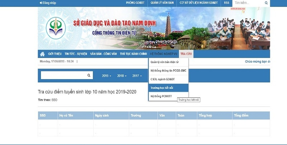 Nam Định công bố điểm thi vào lớp 10 THPT - 1 Nam Định công bố điểm thi vào lớp 10 THPT - 1