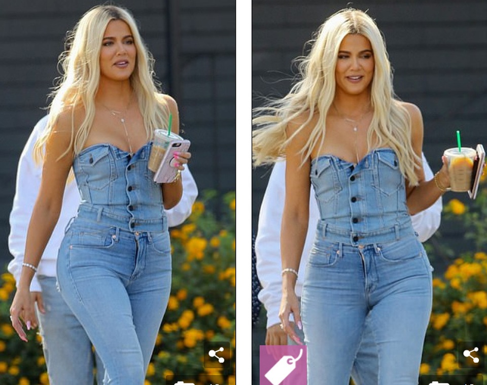Khloe Kardashian diện cây đồ Jeans khoe thân hình bốc lửa - 2