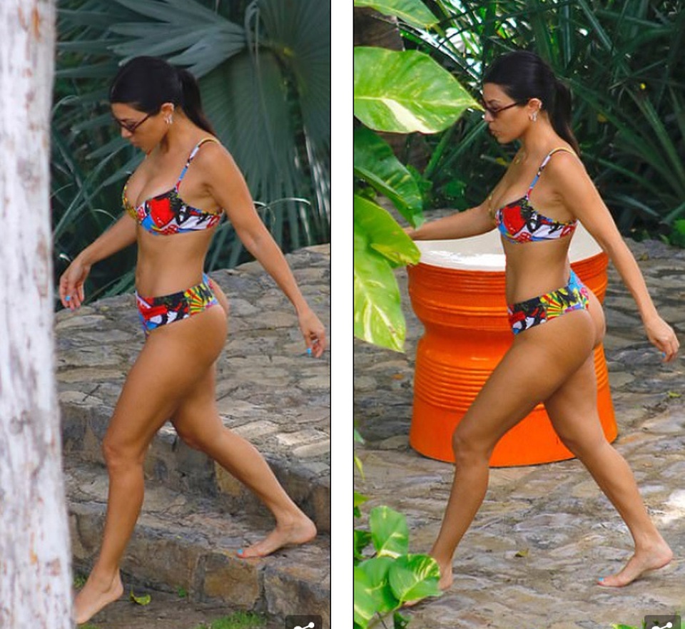 Kourtney Kardashian quyến rũ với áo tắm hai mảnh - 2 Kourtney Kardashian quyến rũ với áo tắm hai mảnh - 2