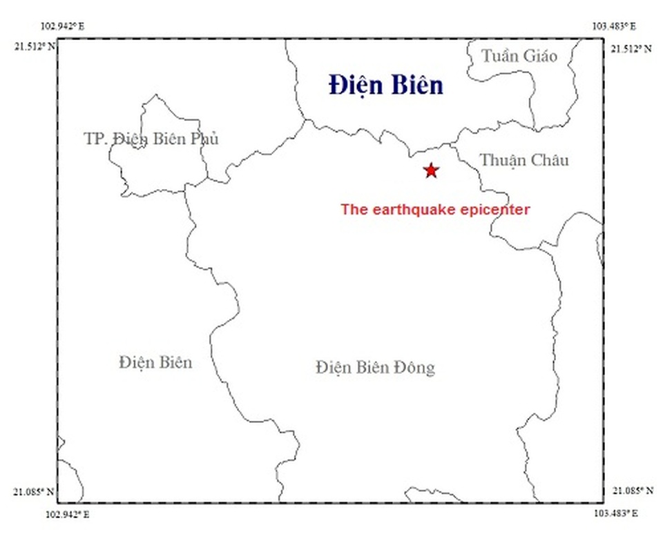 Động đất 3,8 độ richter tại Điện Biên, nhà cửa rung lắc - 1