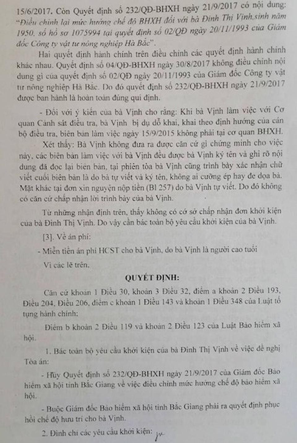 Xử phúc thẩm vụ người dân kiện Giám đốc Bảo hiểm xã hội Bắc Giang ra toà - 4 Xử phúc thẩm vụ người dân kiện Giám đốc Bảo hiểm xã hội Bắc Giang ra toà - 4