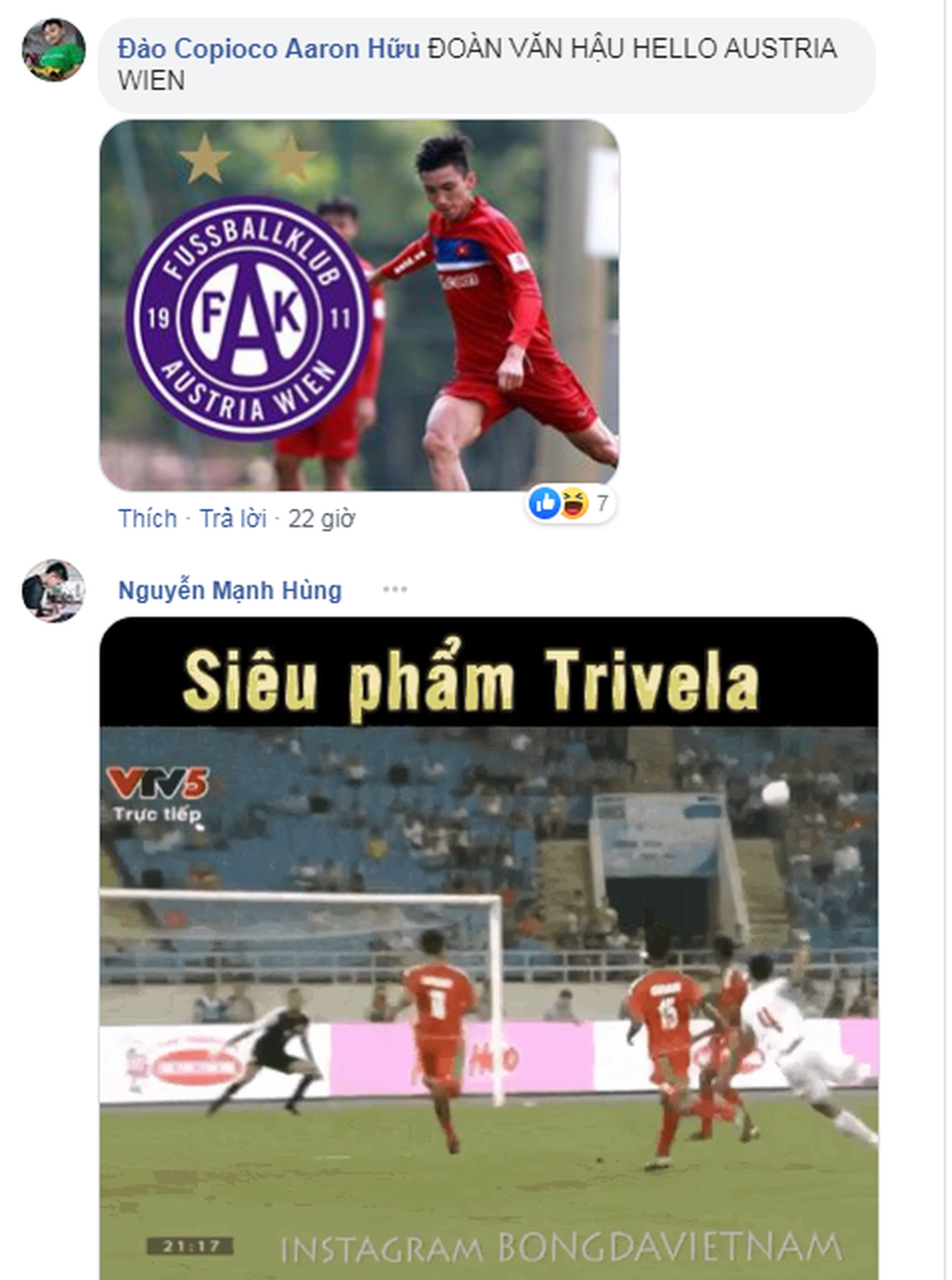 CĐV Việt Nam “xâm chiếm” fanpage Austria Wien, người Áo “ngơ ngác” - 1 CĐV Việt Nam “xâm chiếm” fanpage Austria Wien, người Áo “ngơ ngác” - 1
